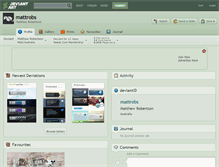 Tablet Screenshot of mattrobs.deviantart.com