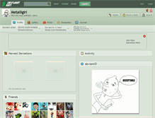 Tablet Screenshot of metalligirl.deviantart.com