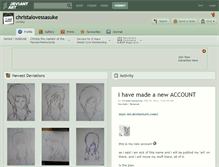 Tablet Screenshot of christalovessasuke.deviantart.com