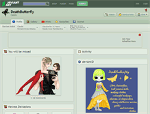 Tablet Screenshot of deathbutterfly.deviantart.com