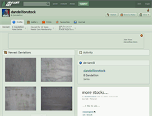 Tablet Screenshot of dandellionstock.deviantart.com