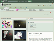 Tablet Screenshot of lillythewolf.deviantart.com