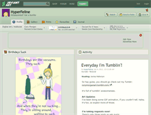 Tablet Screenshot of hyperfeline.deviantart.com
