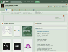 Tablet Screenshot of fireprincesszutara.deviantart.com