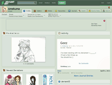 Tablet Screenshot of amekuma.deviantart.com