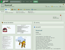 Tablet Screenshot of flowerwolf.deviantart.com