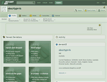 Tablet Screenshot of obscrtyprvls.deviantart.com