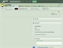 Tablet Screenshot of lazlotitan.deviantart.com