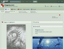 Tablet Screenshot of dragonslovers.deviantart.com