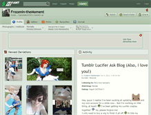 Tablet Screenshot of frozenin-themoment.deviantart.com