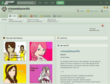 Tablet Screenshot of crimsonkitsune456.deviantart.com