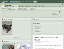 Tablet Screenshot of caramana.deviantart.com