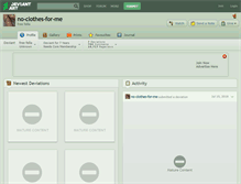 Tablet Screenshot of no-clothes-for-me.deviantart.com