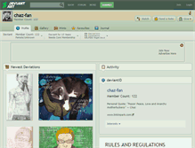 Tablet Screenshot of chaz-fan.deviantart.com