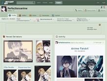 Tablet Screenshot of perfectionxanime.deviantart.com