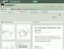 Tablet Screenshot of crazahfangirl12.deviantart.com