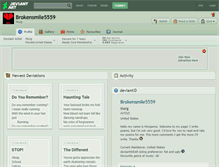 Tablet Screenshot of brokensmile5559.deviantart.com