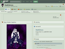 Tablet Screenshot of deathzeryca.deviantart.com