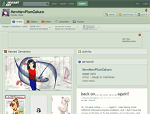 Tablet Screenshot of mewmewplumzakuro.deviantart.com