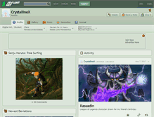 Tablet Screenshot of crystallinex.deviantart.com