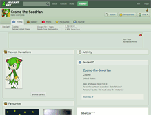 Tablet Screenshot of cosmo-the-seedrian.deviantart.com