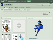 Tablet Screenshot of metaknightgirl13.deviantart.com