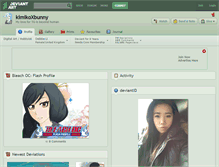 Tablet Screenshot of kimikoxbunny.deviantart.com