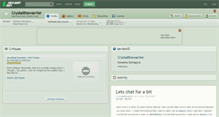 Desktop Screenshot of crystalthewarrior.deviantart.com