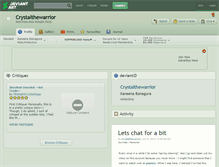 Tablet Screenshot of crystalthewarrior.deviantart.com