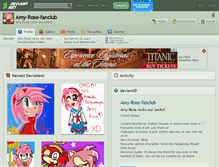 Tablet Screenshot of amy-rose-fanclub.deviantart.com