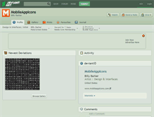 Tablet Screenshot of mobileappicons.deviantart.com