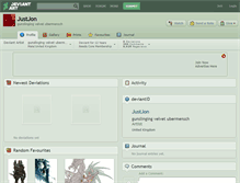 Tablet Screenshot of justjon.deviantart.com