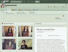 Tablet Screenshot of geektasticshotie.deviantart.com