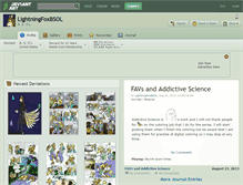 Tablet Screenshot of lightningfoxbsol.deviantart.com