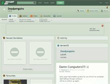 Tablet Screenshot of deadpenguins.deviantart.com