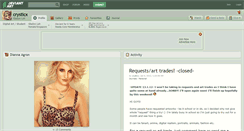 Desktop Screenshot of crysticx.deviantart.com
