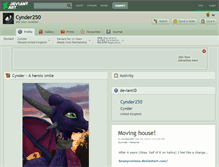 Tablet Screenshot of cynder250.deviantart.com