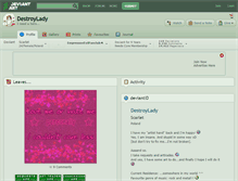 Tablet Screenshot of destroylady.deviantart.com