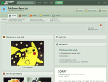 Tablet Screenshot of pok3mon-fan-club.deviantart.com