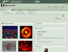 Tablet Screenshot of halloweenman.deviantart.com