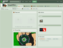 Tablet Screenshot of kyoyaxnile.deviantart.com