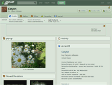 Tablet Screenshot of corynn.deviantart.com