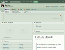 Tablet Screenshot of goth-inc.deviantart.com