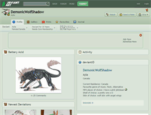 Tablet Screenshot of demonicwolfshadow.deviantart.com