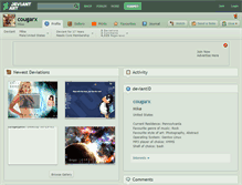 Tablet Screenshot of cougarx.deviantart.com