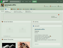 Tablet Screenshot of darkshadowoffire.deviantart.com