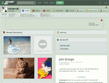 Tablet Screenshot of cocoa-cat.deviantart.com