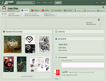Tablet Screenshot of juan-doe.deviantart.com