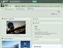 Tablet Screenshot of lalup.deviantart.com