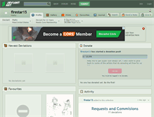 Tablet Screenshot of firestar15.deviantart.com